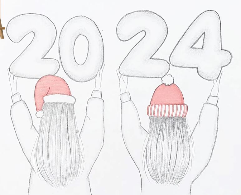 happy new year 2024 santa welcome