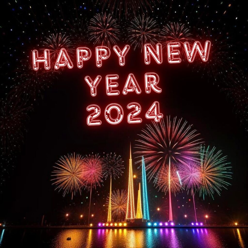 happy new year 2024 celebration 4k