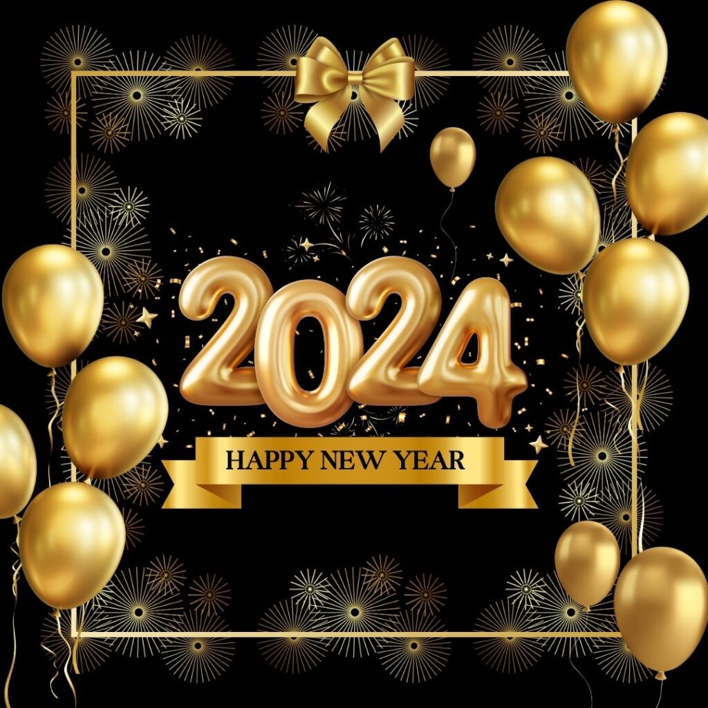 happy new year 2024 poster