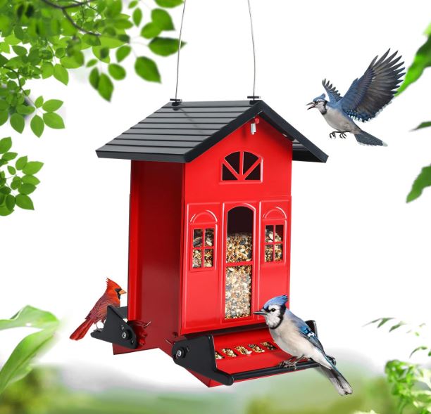 weight activated bird feeder